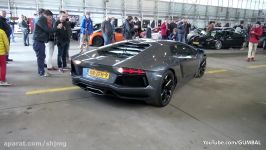 Lamborghini Aventador LP700 4  Dragracing on a closed Airfield