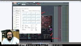 FL Studio  Sacco on Core i7 vs Ryzen 7 1800X CPU Performance for Music Production