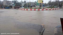 بارش باران آبگرفتگی معابر در هرسین