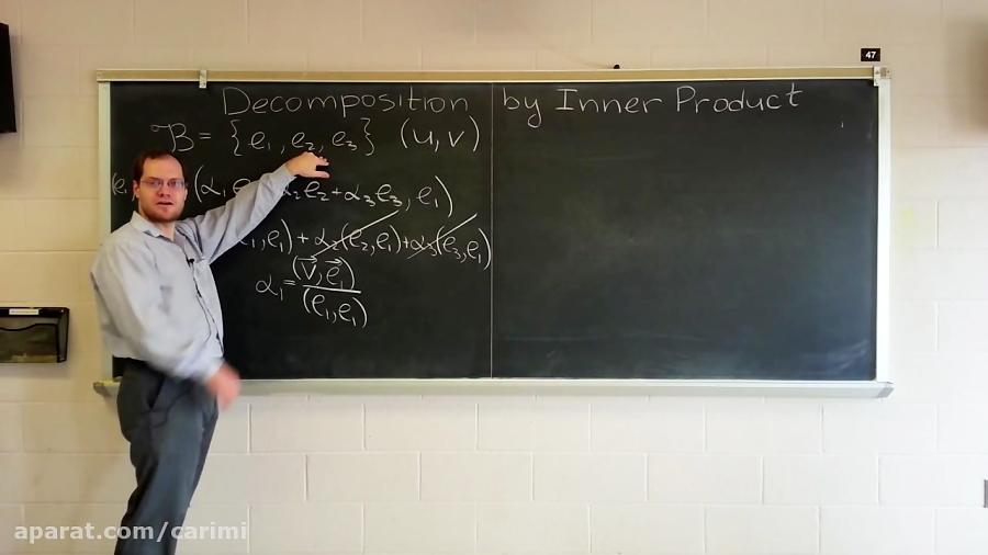 Tensor Calculus 4e Decomposition by Dot Product in Tensor Notation