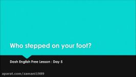 Lesson 5 Who stepped on your foot