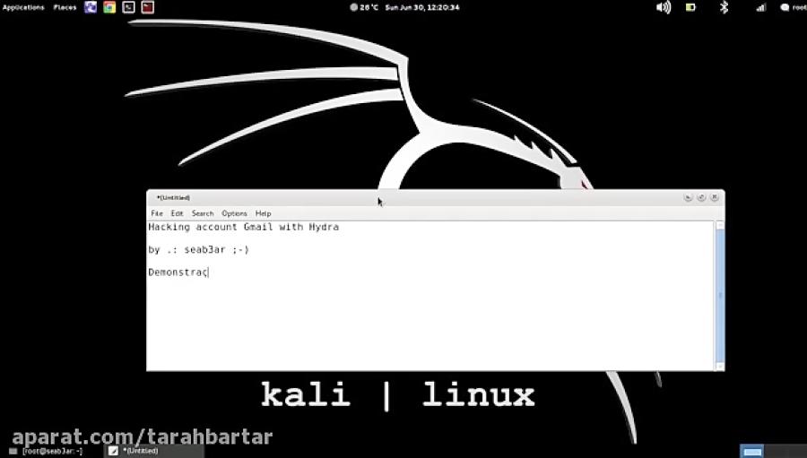آموزش هک جیمیل کالی هلدر