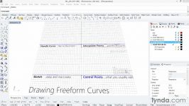آموزش ترسیم خطوط راینو دست آزاد Rhino Drawing 2D