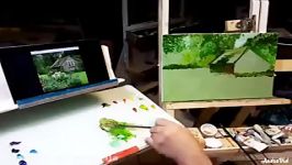 ویدئو آموزش نقاشی رنگ روغن خیس در خیس  بخش اول