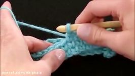 آموزش بافت ساده بافی قلاب . Split Single Crochet