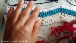 آموزش مدل زیگزاگ.how to crochet zigzag pattern