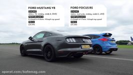 مسابقه Ford Mustang vs Ford Focus RS