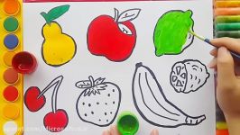 آموزش نقاشی کودکان  نقاشی میوه سبزیجات