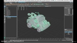 دانلود آموزش مدل سازی یک اتومبیل کارتونی بوسیله Maya...