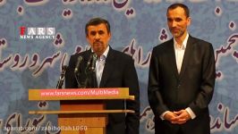 گفتگوی احمدی نژاد خبرنگاران هنگام ثبت نام انتخابات