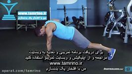 آموزش حرکت پشت بازو پلانک Triceps Plank Extension