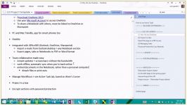 Using OneNote for managing projects