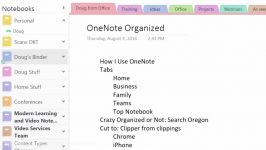 How I anize OneNote​ ​