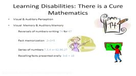 Learning Disabilities There is a Cure Mathematics Development