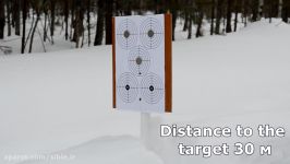We shoot at the target with an air rifle. The target explodes
