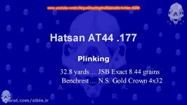 Hatsan AT44 .177 PCP air rifle 32.8 yards JSB Exact 8.44 grains Nikko Gold Cr