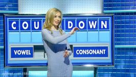 Rachel Riley adjusting dress knowing camera 20170327