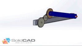 دانلود مکانیزم حرکتی چرخدنده دنده در نرم افزار سالیدورک