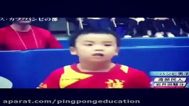 مسابقه پینگ پنگ خردسالان چین در باشگاه پینگ پنگ چین