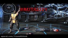 همه fatalities.brutality.powers.combos های شخصیت scorpi