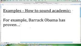 30 Second IELTS  Sound more academic in examples