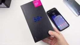 جعبه گشایی Galaxy S8 Plus خاکستری توضیح قرمزی نمایشگر