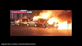 آتش زدن چند خودرو پس اعلام نتایج انتخابات در پاریس