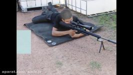 نشان دادن قدرت شلیک در فاصله 100 متر سلاح Gunpower