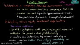 30. CFA Level 1 Equity Analysis  Industry and Company Analysis  LO1