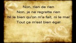 Non Je Ne Regrette Rien Lyrics  Edith Piaf