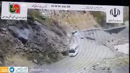 برخورد اتوبوس اسکانیا کوه در محور هراز