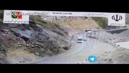 فیلم برخورد اتوبوس به دیواره کوه در جاده هراز