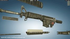 باز کردن اسلحه M4 در نرم افزار World of Guns