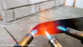 EXPERIMENT Glowing 1000 degree KNIFE VS LIGHTER