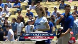 130729 SNSD Sunny First Pitch  LA Dodgers Stadium