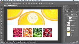 آموزش تصویری کار گروهی روی لایه های فتوشاپ Photoshop CC layer groups