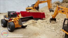 RC Bulldozer  Test VS RC Excavator  Huina Toys