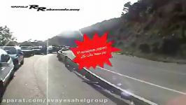 Peugeot 206 Crashes and Rolls Over واژگون شدن یک پژو 206