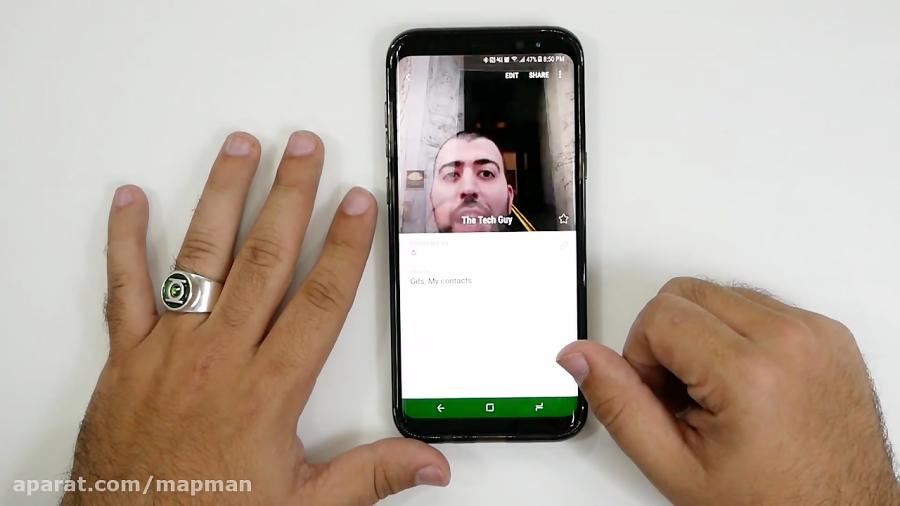 در گلکسی اس 8 به جای عکس، فایل Gif روی زنگ تماس بگذارید