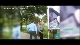 جمع آوری بنرهای انتخاباتی سید ابراهیم رئیسی در اصفهان