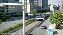 Incredible way of future transportation Straddling Bus3D bus