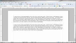 LibreOffice Writer 4  Word Wrap