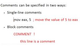 Assembly Language Programming Tutorial  14  Instructions  Part 4  Comments