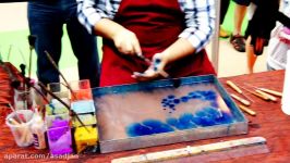 How to paint on Water for Paper Marbling and Ebru Art.