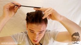 Trim the top slit ends with scissors yourself  How to cut your own hair for men  GentleHair