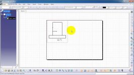 94 CATIA drawing Tutorial Projection view Top Right