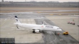 IRAN AIR A321 pushback taxi takeoff