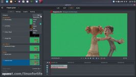 حذف پرده سبز در لینوکس lightworks