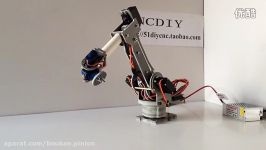 6DOF controlled 6 axis parallel mechanism laser cut acrylic robot arm