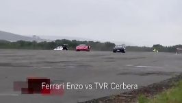 درگ ferrari enzo VS supercharged TVR cerbera